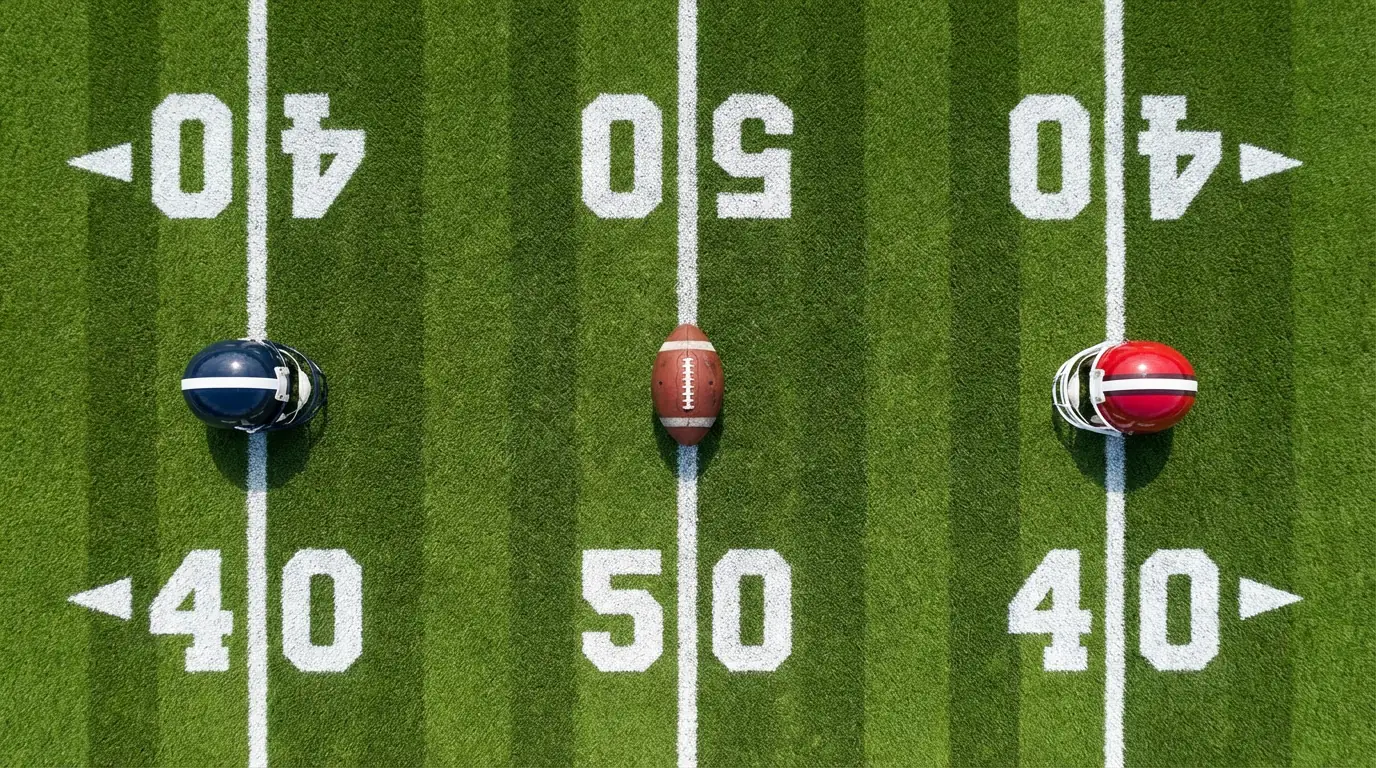 Estructura de la NFL con conferencias AFC y NFC y sus divisiones